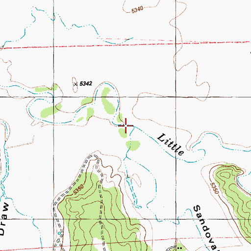 Topographic Map of Sandoval Draw, AZ