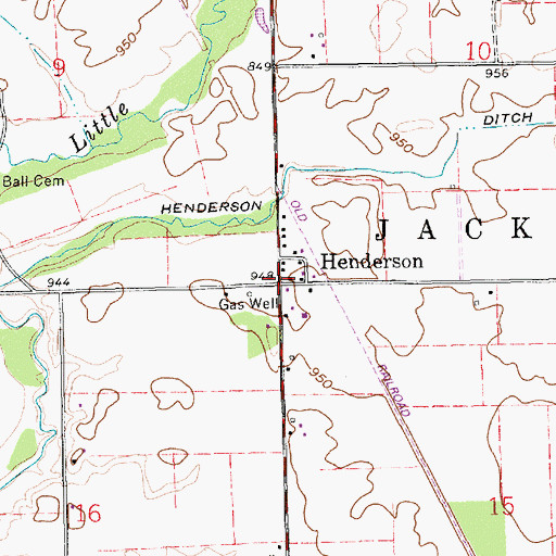 Topographic Map of Henderson, IN