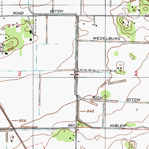 Topographic Map of Hibler Ditch, IN