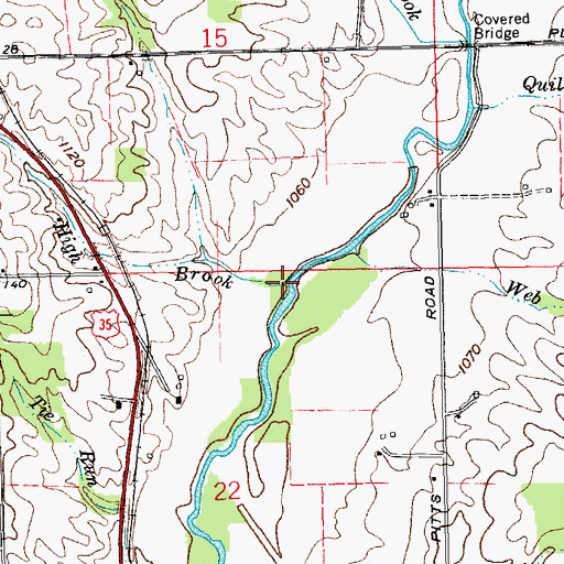 Topographic Map of High Brook, IN