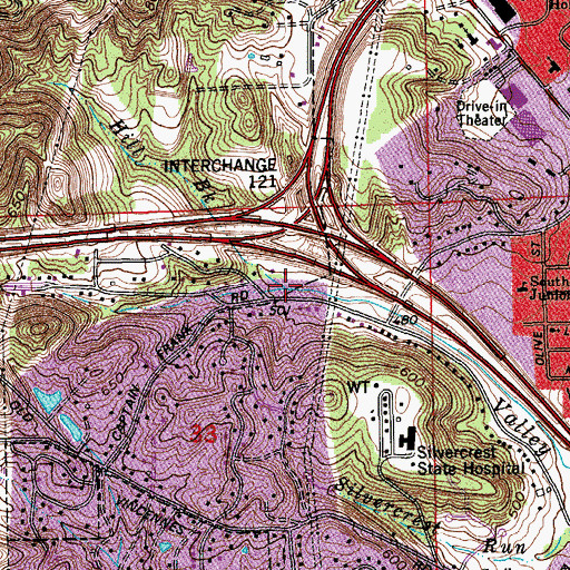 Topographic Map of Hill Brook, IN