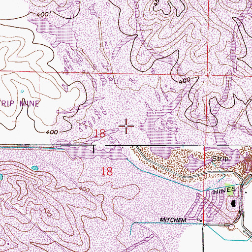 Topographic Map of Hines Ditch, IN