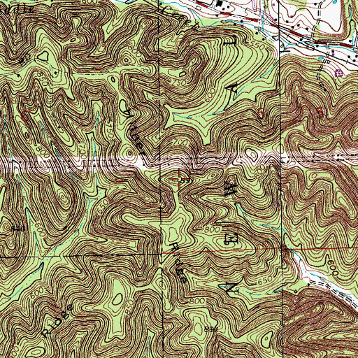 Topographic Map of Hitner Ridge, IN