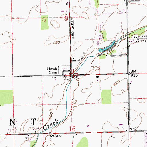 Topographic Map of Hofherr Chapel, IN