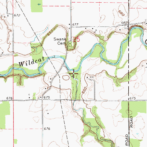 Topographic Map of Hog Run, IN