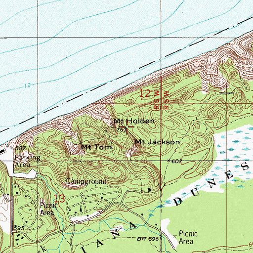 Topographic Map of Mount Holden, IN