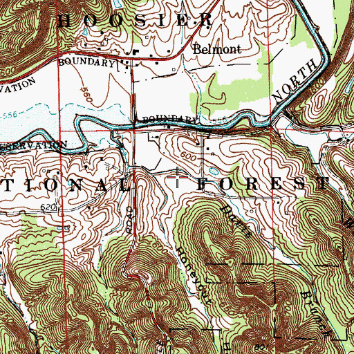 Topographic Map of Honeycut Hollow, IN
