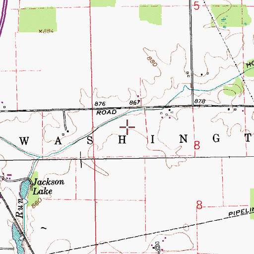 Topographic Map of Hoppas Ditch, IN