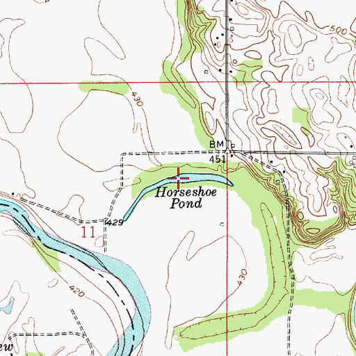 Topographic Map of Horseshoe Pond, IN