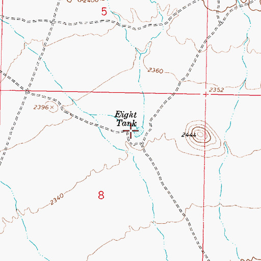 Topographic Map of Eight Tank, AZ