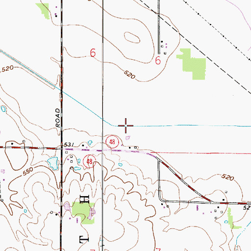 Topographic Map of Howesville Ditch, IN