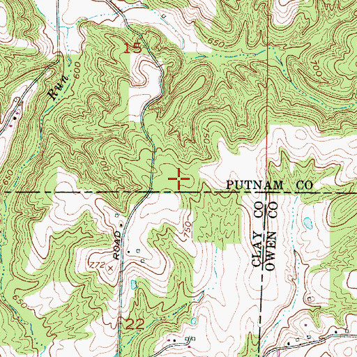 Topographic Map of Hulman Beach, IN