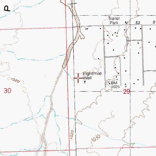 Topographic Map of Eightmile Well, AZ