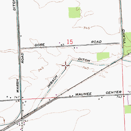 Topographic Map of Imbach Ditch, IN