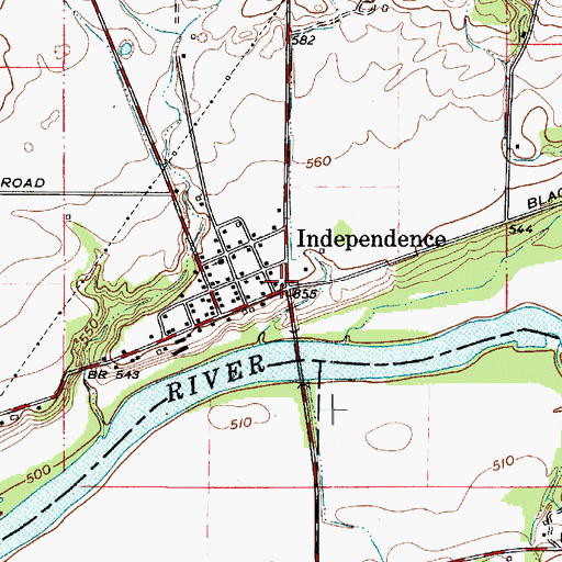 Topographic Map of Independence, IN