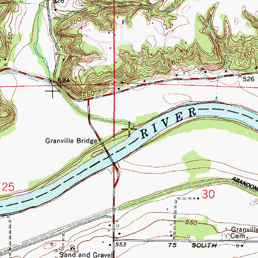 Topographic Map of Indian Creek, IN