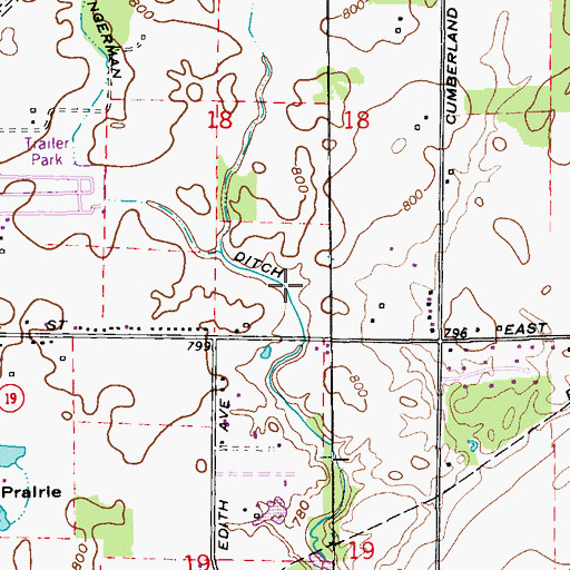 Topographic Map of Ingerman Ditch, IN