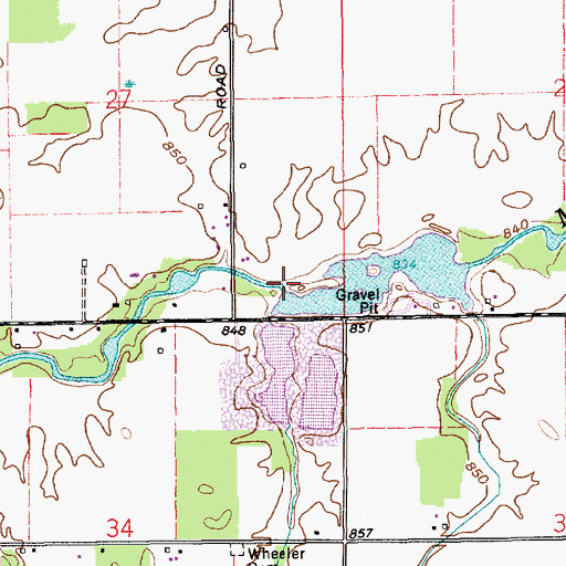 Topographic Map of Irwin Creek, IN