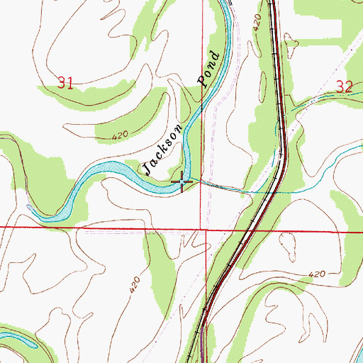 Topographic Map of Jackson Pond, IN