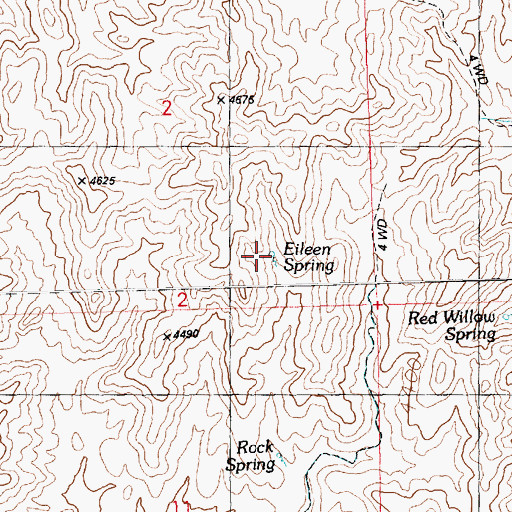 Topographic Map of Eileen Spring, AZ
