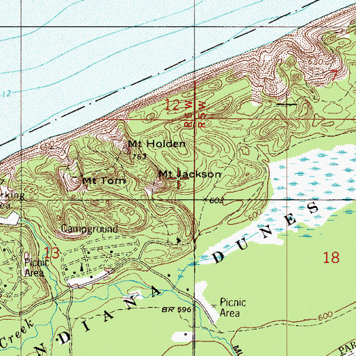 Topographic Map of Mount Jackson, IN