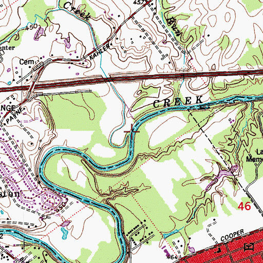Topographic Map of Jacobs Creek, IN