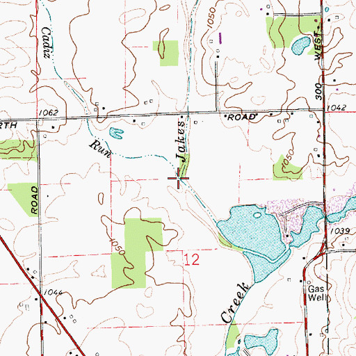 Topographic Map of Jakes Branch, IN
