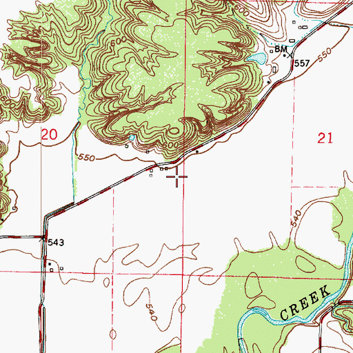 Topographic Map of Jeffries Run, IN