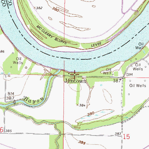 Topographic Map of Jimtown, IN