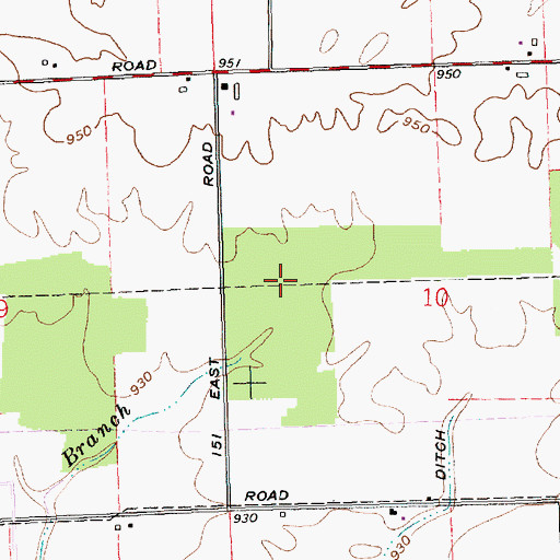 Topographic Map of John Cring Memorial Forest, IN