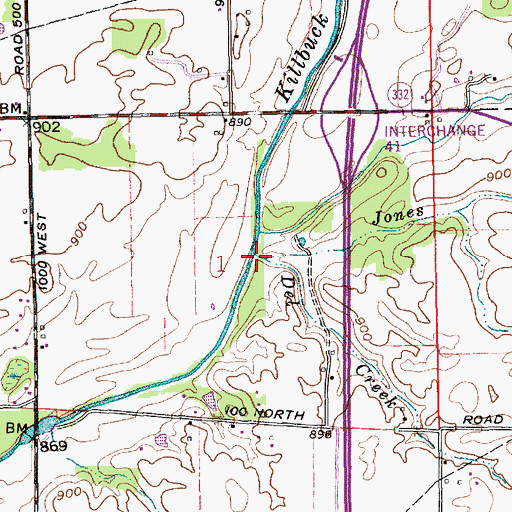 Topographic Map of Jones Run, IN