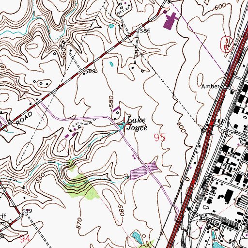 Topographic Map of Lake Joyce, IN