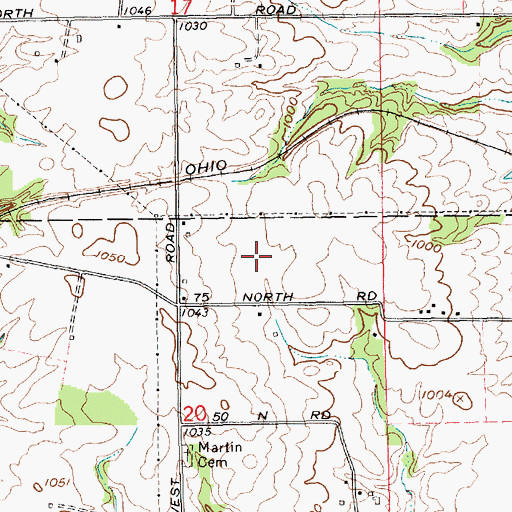 Topographic Map of Junior High School North, IN