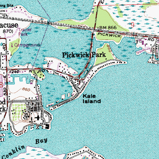 Topographic Map of Kale Island, IN