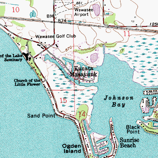 Topographic Map of Kanata Manayunk, IN