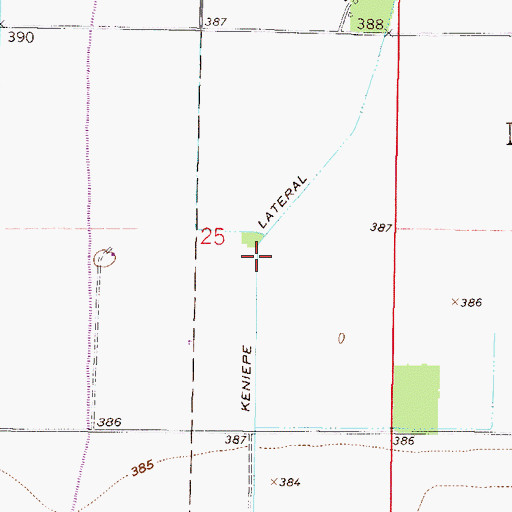 Topographic Map of Keniepe Lateral, IN