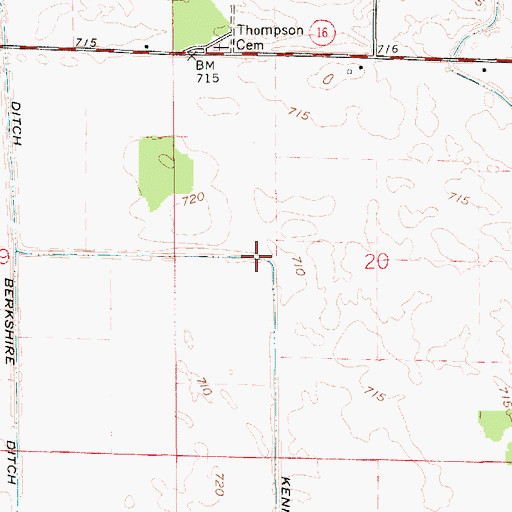 Topographic Map of Kennel Ditch, IN