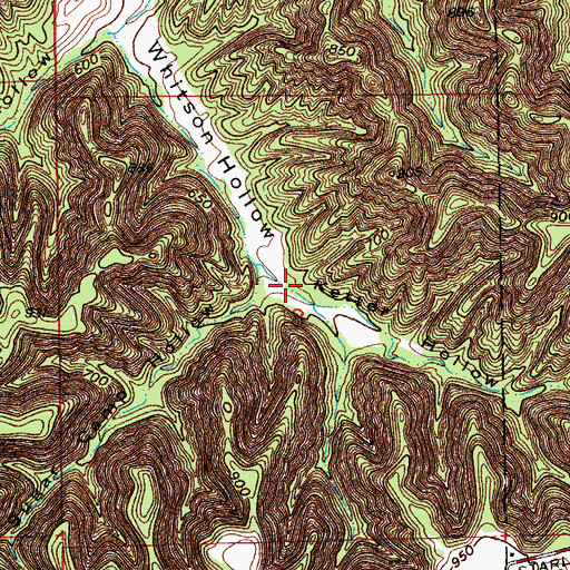 Topographic Map of Ketter Hollow, IN