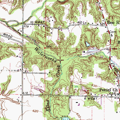 Topographic Map of Kilns Creek, IN