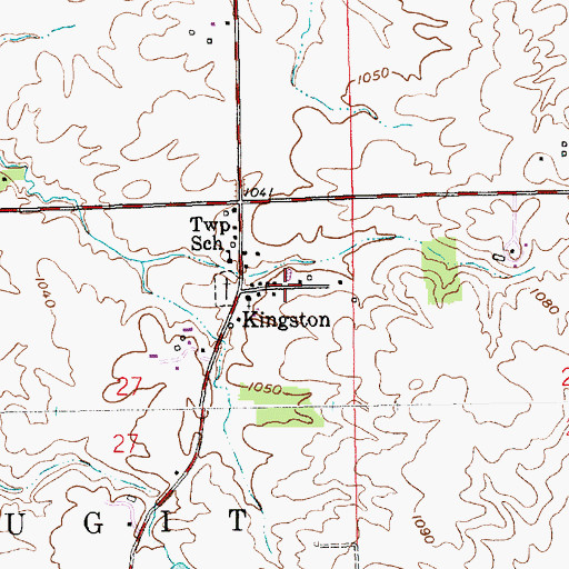 Topographic Map of Kingston, IN