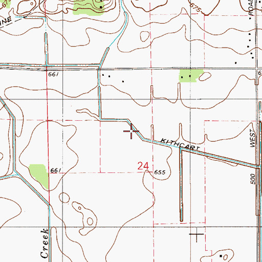 Topographic Map of Kithcart Ditch, IN