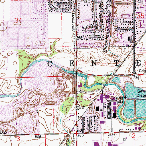 Topographic Map of Kitty Run, IN