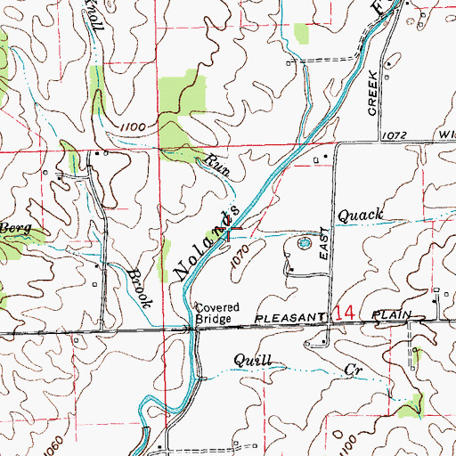 Topographic Map of Knoll Run, IN