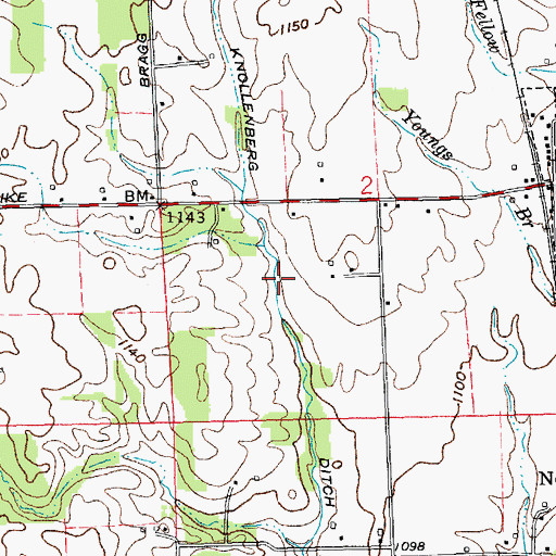 Topographic Map of Knollenberg Ditch, IN