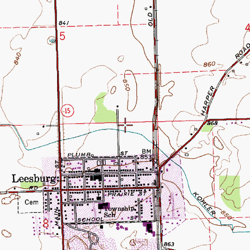 Topographic Map of Kohler Ditch, IN