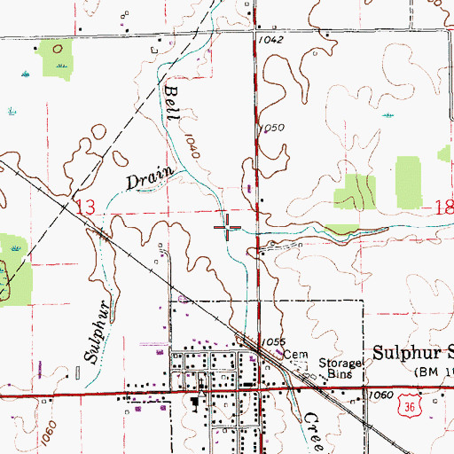 Topographic Map of Lake Branch, IN