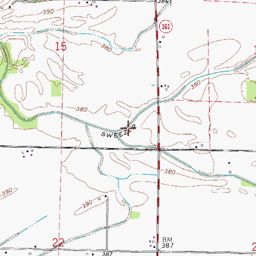 Topographic Map of Lake Drain, IN