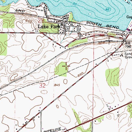Topographic Map of Lake Park, IN