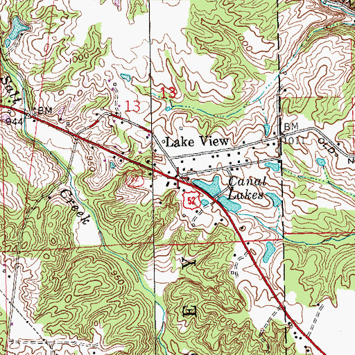 Topographic Map of Lake View, IN