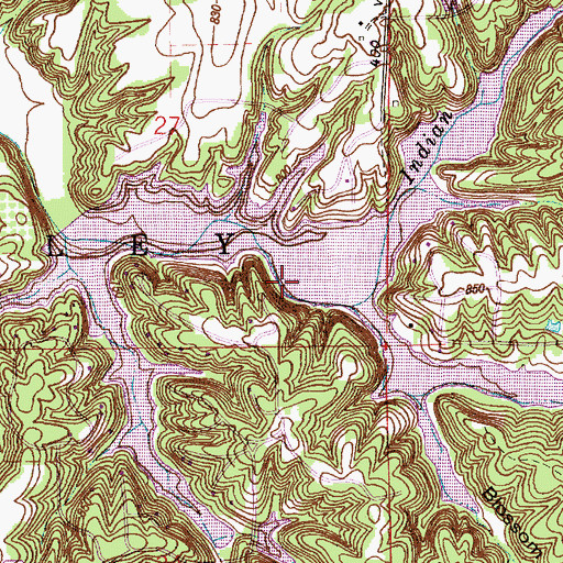 Topographic Map of Lamb Lake, IN